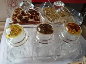 Photo - 5-Piece Acrylic Spice Jar Set with Serving Tray and Spoon