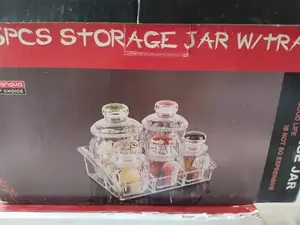 5-Piece Acrylic Spice Jar Set with Serving Tray and Spoon