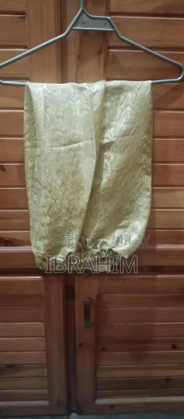 Orange and Green Mukaish Chiffon Fabric 3-Piece Suit