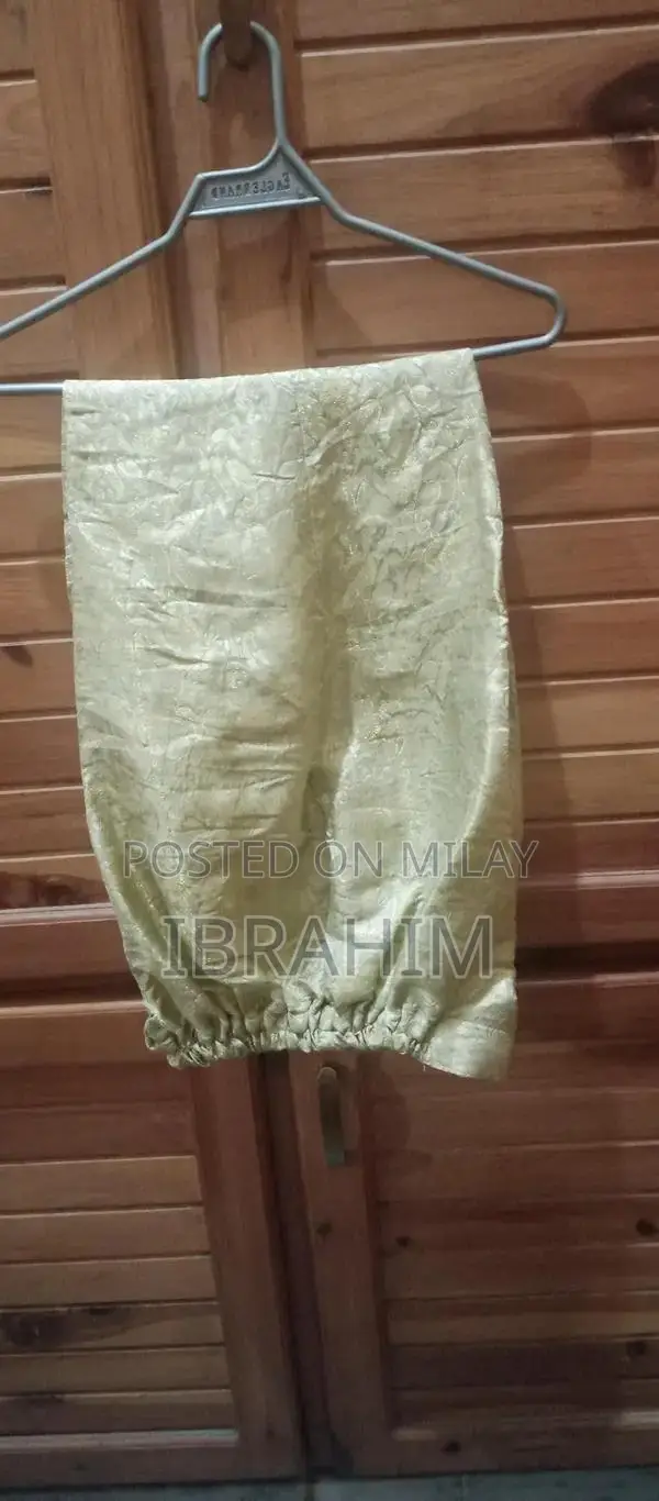 Orange and Green Mukaish Chiffon Fabric 3-Piece Suit