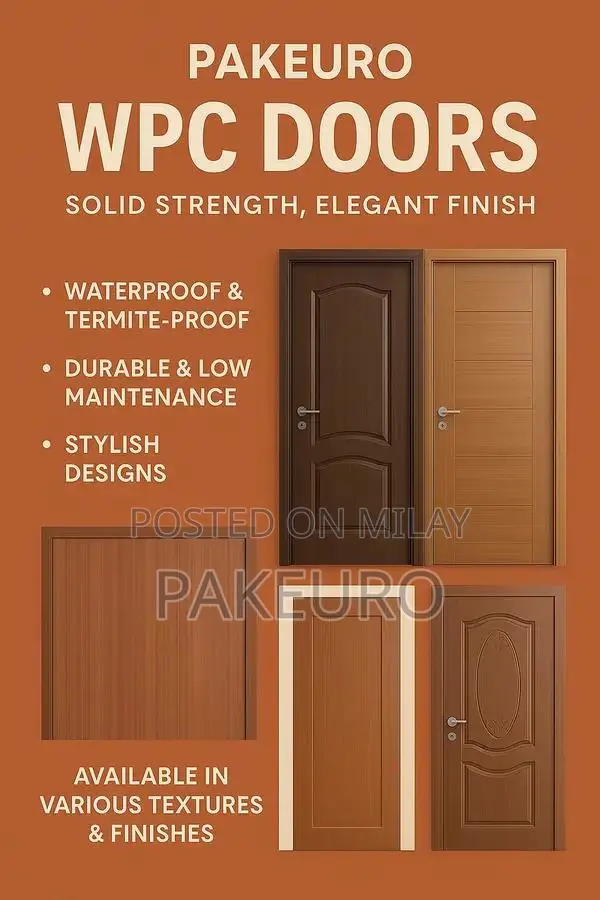 WPC Wooden Doors - Custom Designs, Water & Termite Resistant