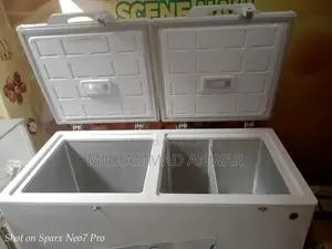 PEL Double Door Refrigerator Freezer - White