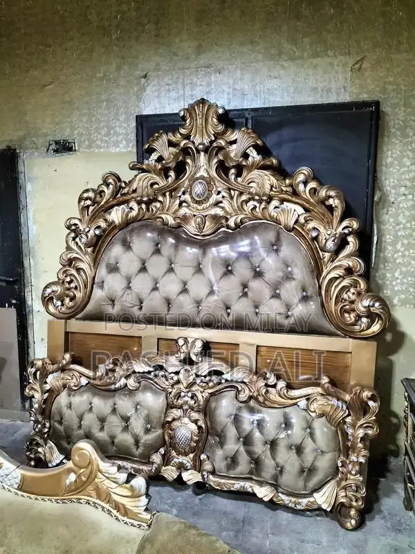 Elegant Wood Headboard and Furniture Piece