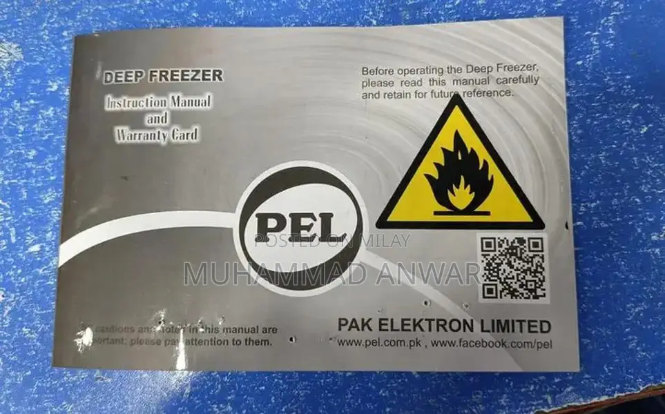 PEL Double Door Refrigerator Freezer - White