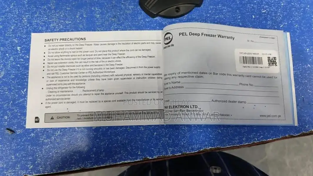 PEL Double Door Refrigerator Freezer - White