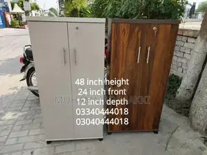 Photo - Laminated Shoe Rack and Book Shelf Cabinet