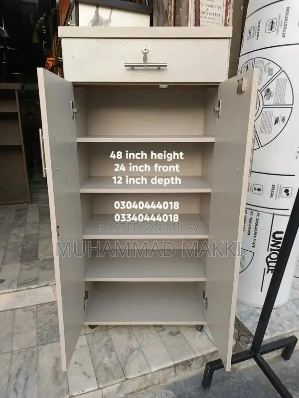 Laminated Shoe Rack and Book Shelf Cabinet