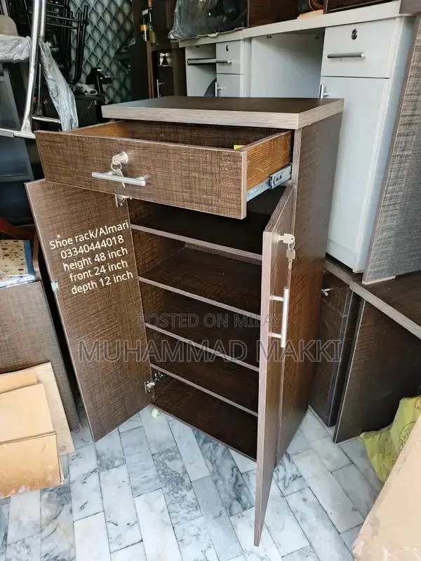 Laminated Shoe Rack and Book Shelf Cabinet