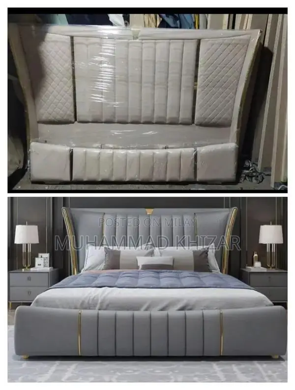 Deco Polish Contemporary Light Wood Bedroom Set