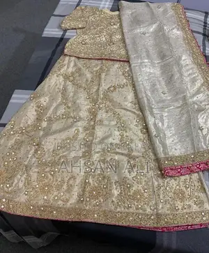 Elegant Golden Masuri Sharara with Embroidered Shirt and Dupatta