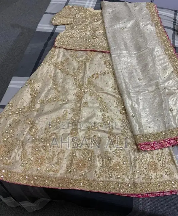 Elegant Golden Masuri Sharara with Embroidered Shirt and Dupatta