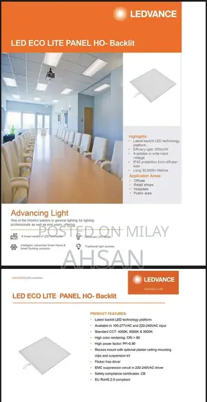 Photo - Ledvance 2x2 LED Panel Light - High Efficiency Ceiling Fixture