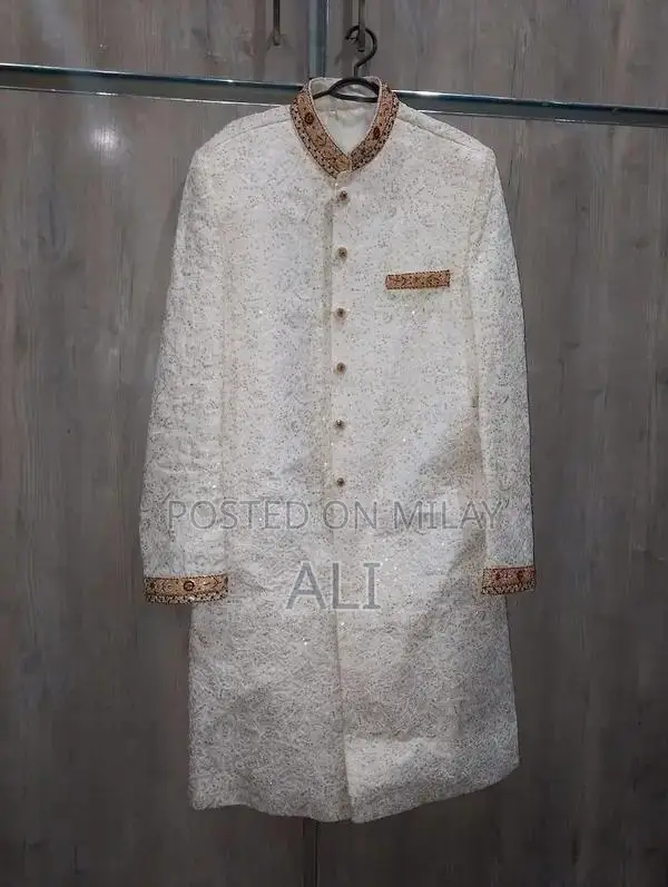 Elegant Off-White Sherwani - Classic Formal Attire