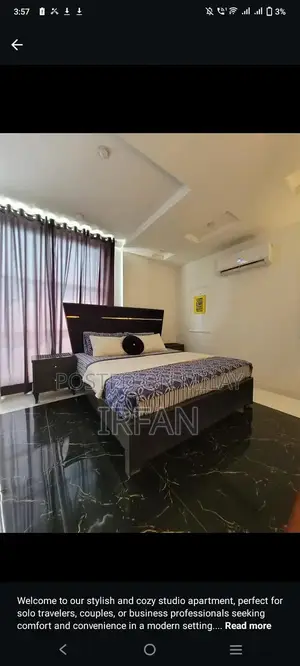 Photo - Modern Grey Velvet Double Bed Set with Side Tables and Dressing