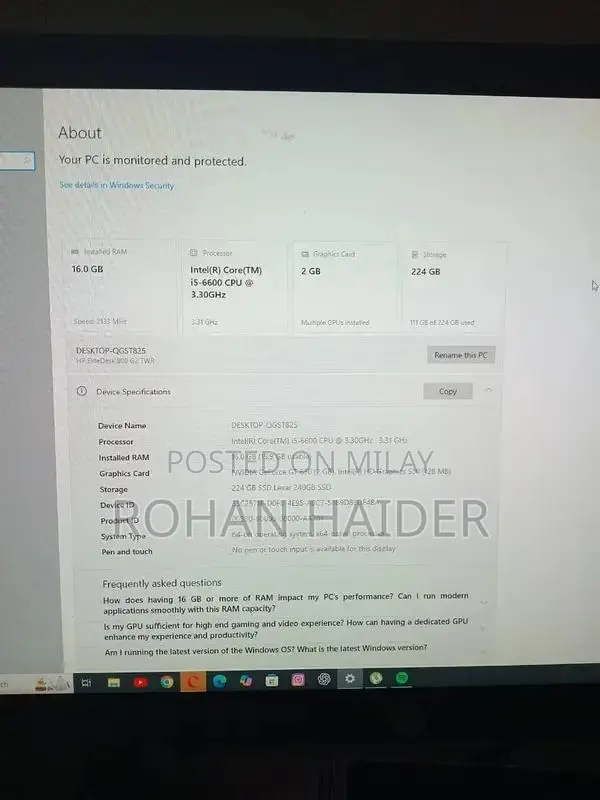 HP Desktop Computer with 22-Inch Monitor