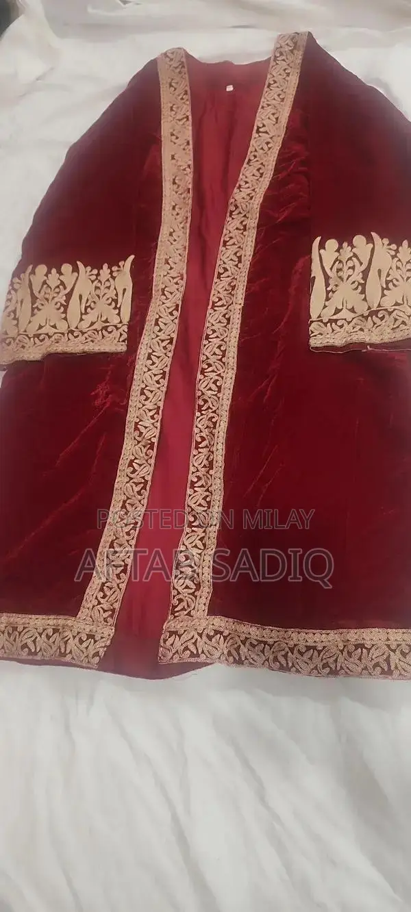 Elegant Velvet Zari Embroidered Gown with Detailed Embellishments