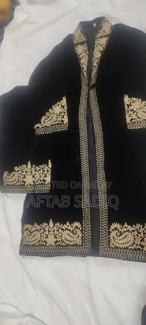 Elegant Velvet Zari Embroidered Gown with Detailed Embellishments