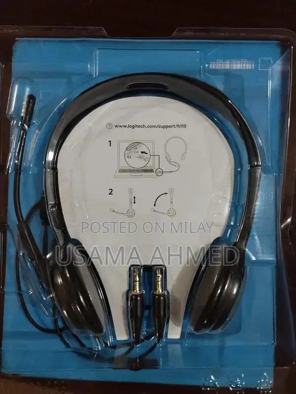 Logitech H110 Wired Headphones with Original Box