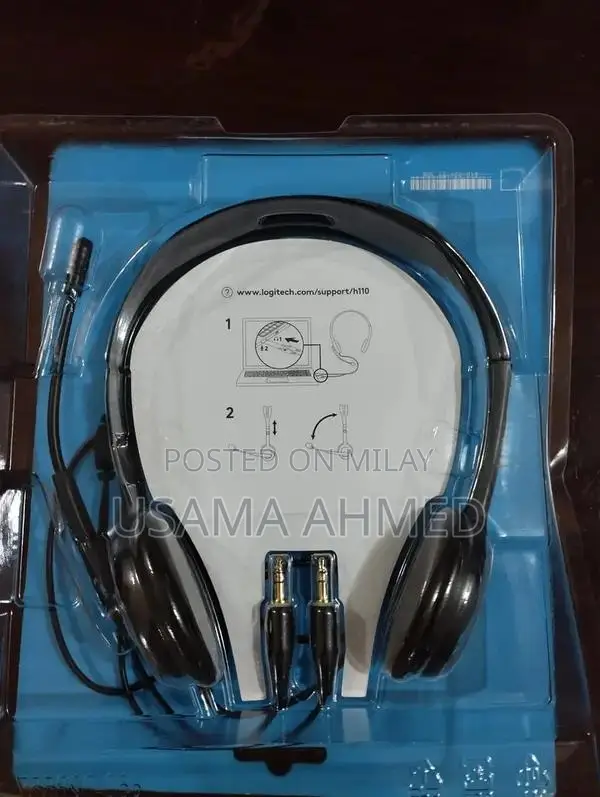 Logitech H110 Wired Headphones with Original Box