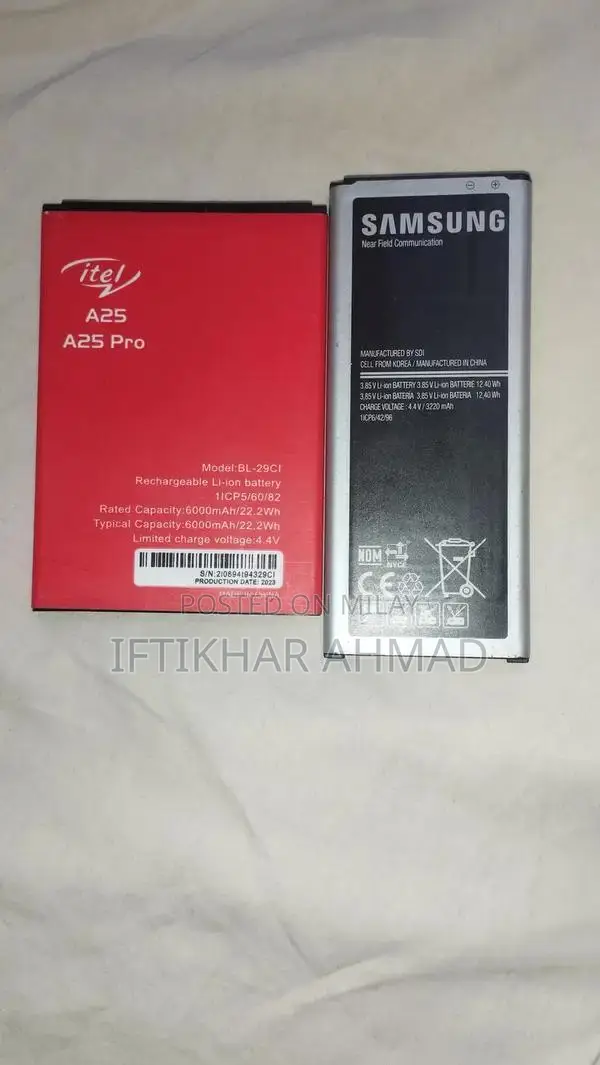 High Capacity Phone Battery Pack - Itel 6000mAh & Samsung 3250mAh