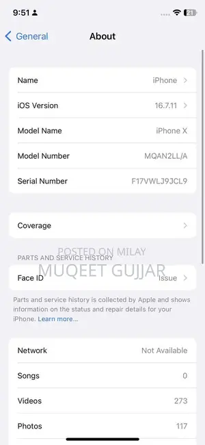 Apple iPhone X 256GB Unlocked Non-PTA Smartphone