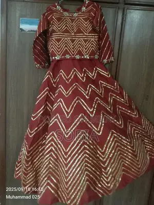 Elegant Gota Work Lehenga with Dupatta in Medium Size Rao Silk