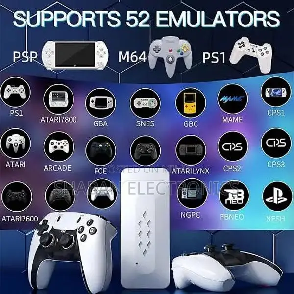 4K Retro Game Stick with 40,000+ Games and Wireless Controllers