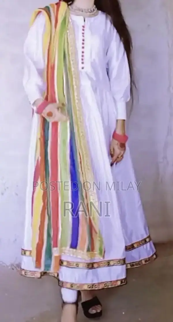 Stylish Umbrella Frock with Vibrant Multi-Color Dupatta