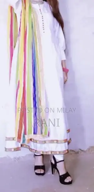 Stylish Umbrella Frock with Vibrant Multi-Color Dupatta