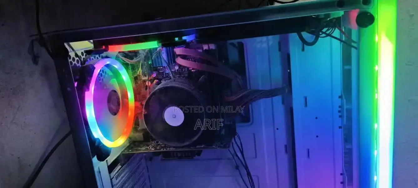 High-Performance Gaming Desktop PC with Mechanical Keyboard