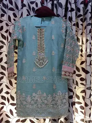 Kids Party Wear Kurti Sharara Set - Khadi Net 3-Piece Outfit