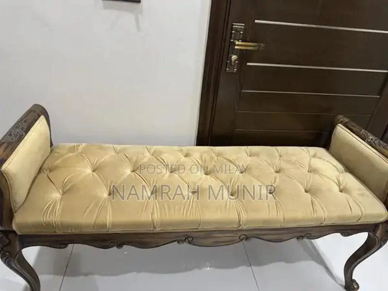 Shesham Wood Bed Console - Classic Golden Finish