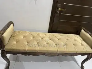 Shesham Wood Bed Console - Classic Golden Finish