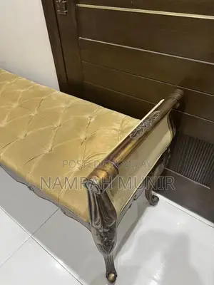 Shesham Wood Bed Console - Classic Golden Finish