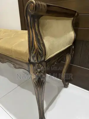 Shesham Wood Bed Console - Classic Golden Finish