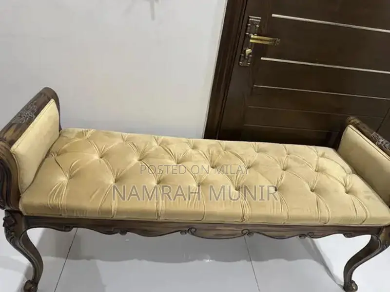 Shesham Wood Bed Console - Classic Golden Finish