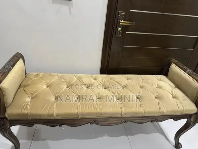 Shesham Wood Bed Console - Classic Golden Finish