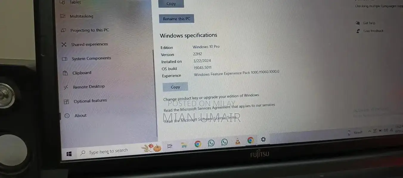 Fujitsu Core i3 Laptop with 4GB RAM and Windows 10