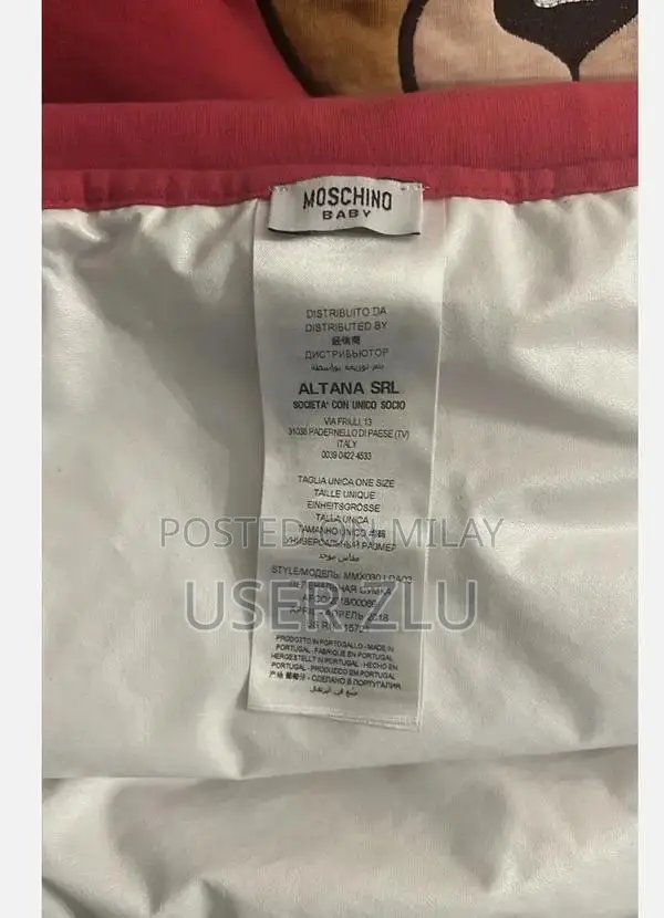 Moschino Designer Diaper Bag Luxury Baby Accessory