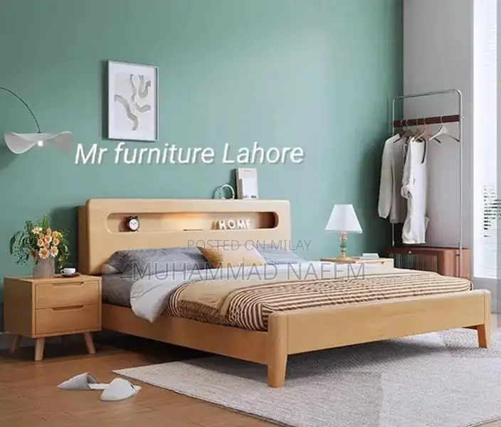 Wooden Bed Frame - Double/Single/Queen Size Shesham Wood Poshish Desig