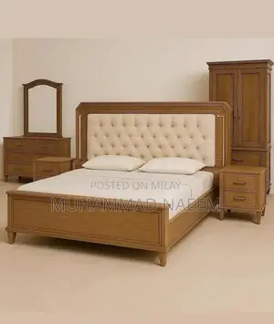 Wooden Bed Frame - Double/Single/Queen Size Shesham Wood Poshish Desig