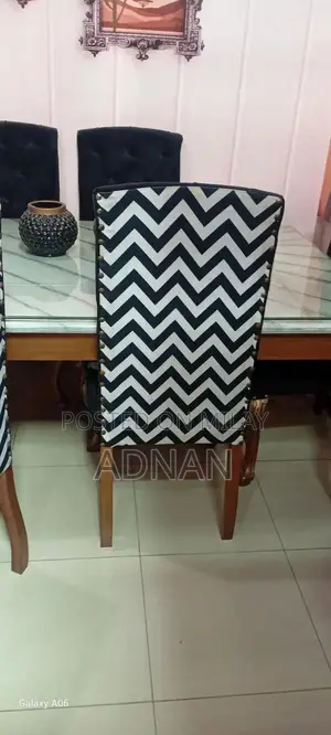 Solid Wood Dining Table with 6 Chairs