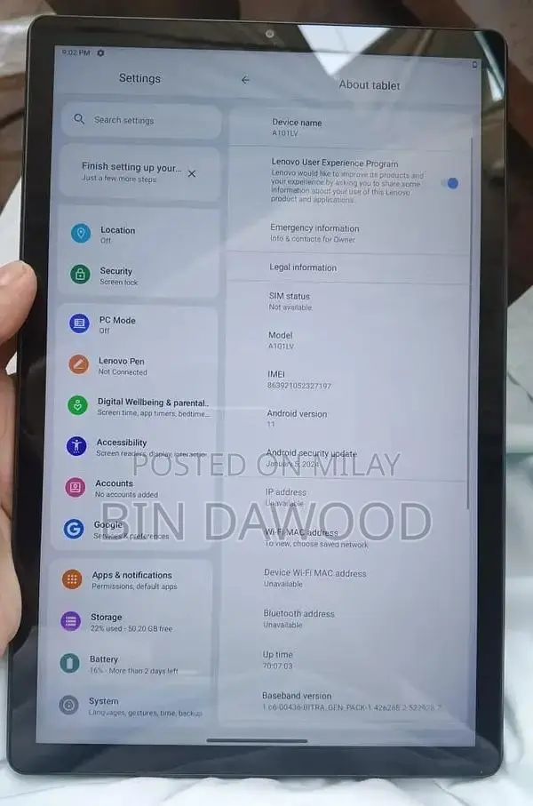 Lenovo Android Tablet with 10.3-inch Display