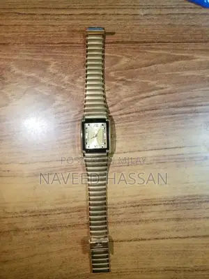 MEMA 22K Gold-Plated Luxury Quartz Watch with Stainless Steel Back