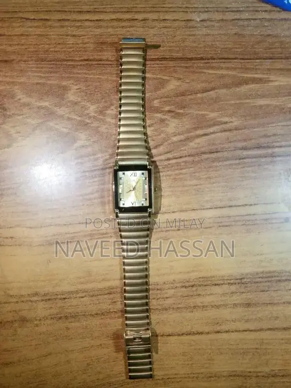 MEMA 22K Gold-Plated Luxury Quartz Watch with Stainless Steel Back