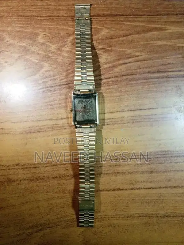 MEMA 22K Gold-Plated Luxury Quartz Watch with Stainless Steel Back