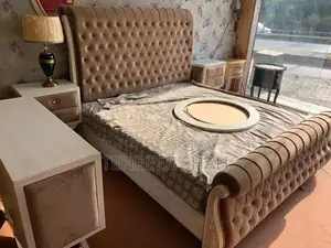 Photo - Shesham Wood Bed Frame with Side Tables