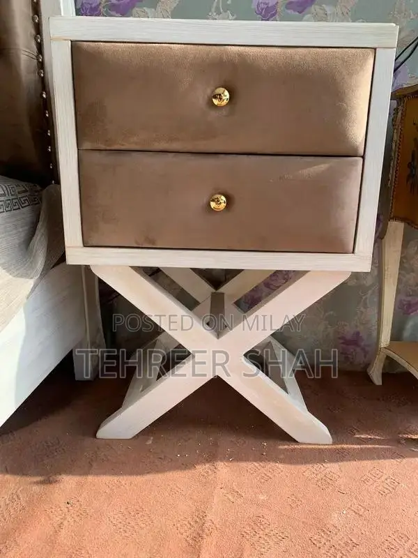 Shesham Wood Bed Frame with Side Tables