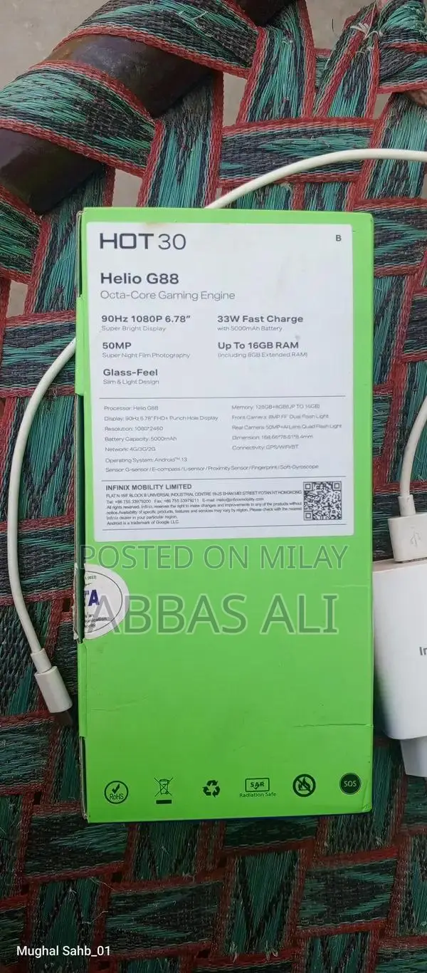 Infinix Hot 30 Smartphone 8GB RAM 128GB Storage