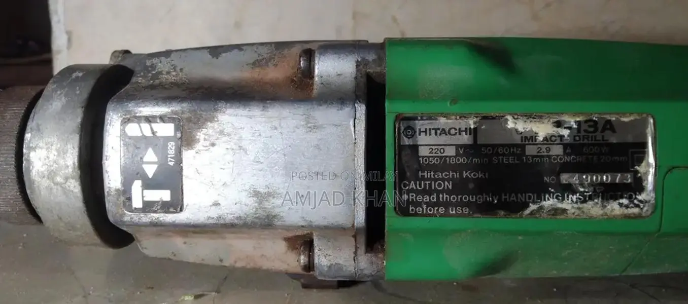 Hitachi 600W Impact Drill - Powerful 13mm Steel Drilling Tool